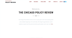 Desktop Screenshot of chicagopolicyreview.org